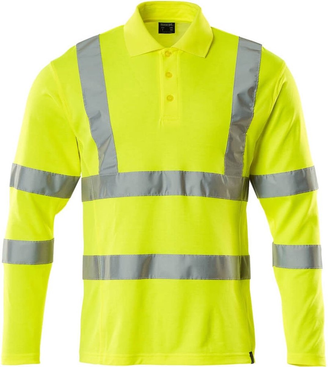 Mascot Safe Classic Poloshirt, met lange mouwen 18283-995 - Hi-Vis geel - M