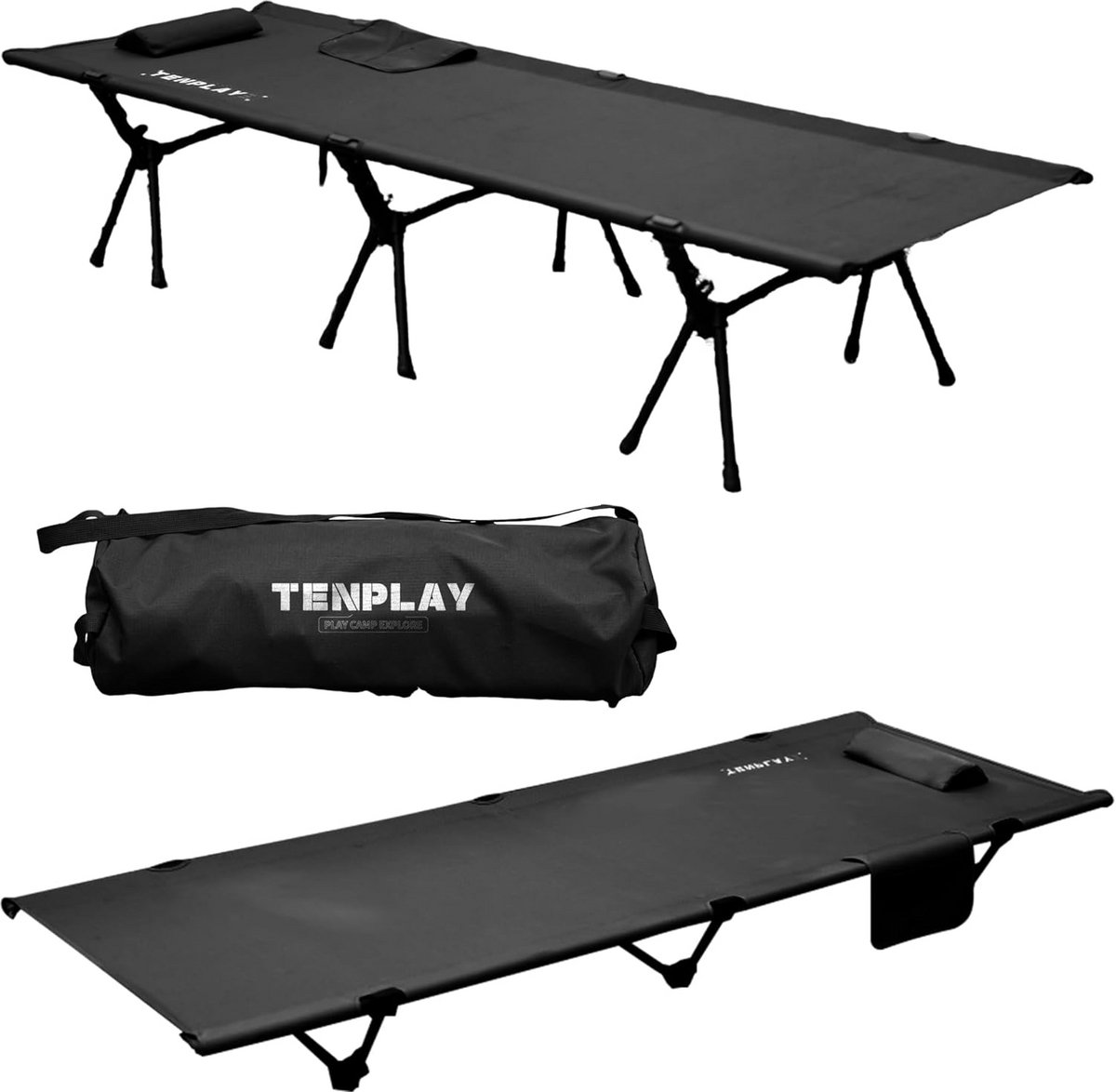Lichtgewicht Campingbed 150 kg Draagvermogen - Verstelbaar & Compact