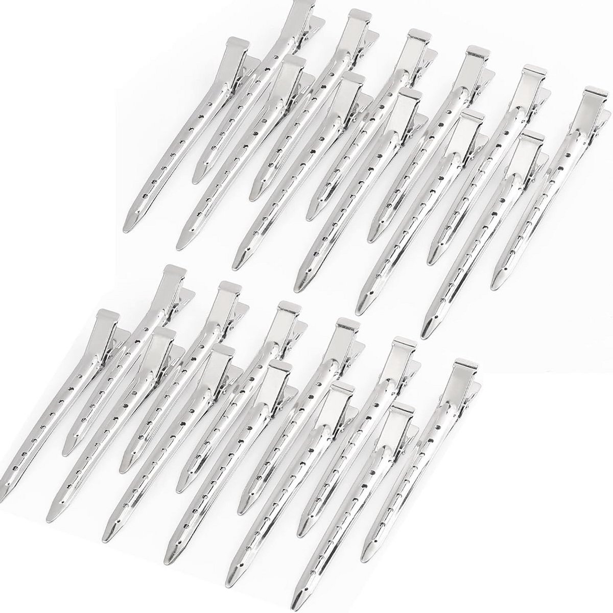Antislip Metalen Krokodillenklemmen voor Kappers en Styling - 24 Stuks
