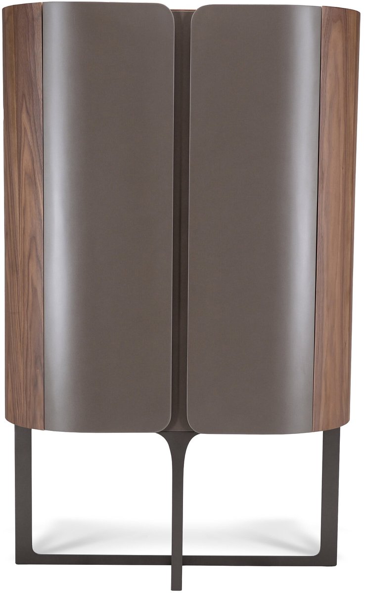Icon Living - Wandkast Sarah 010 - 100x50x160 Walnoot Poot Bronze