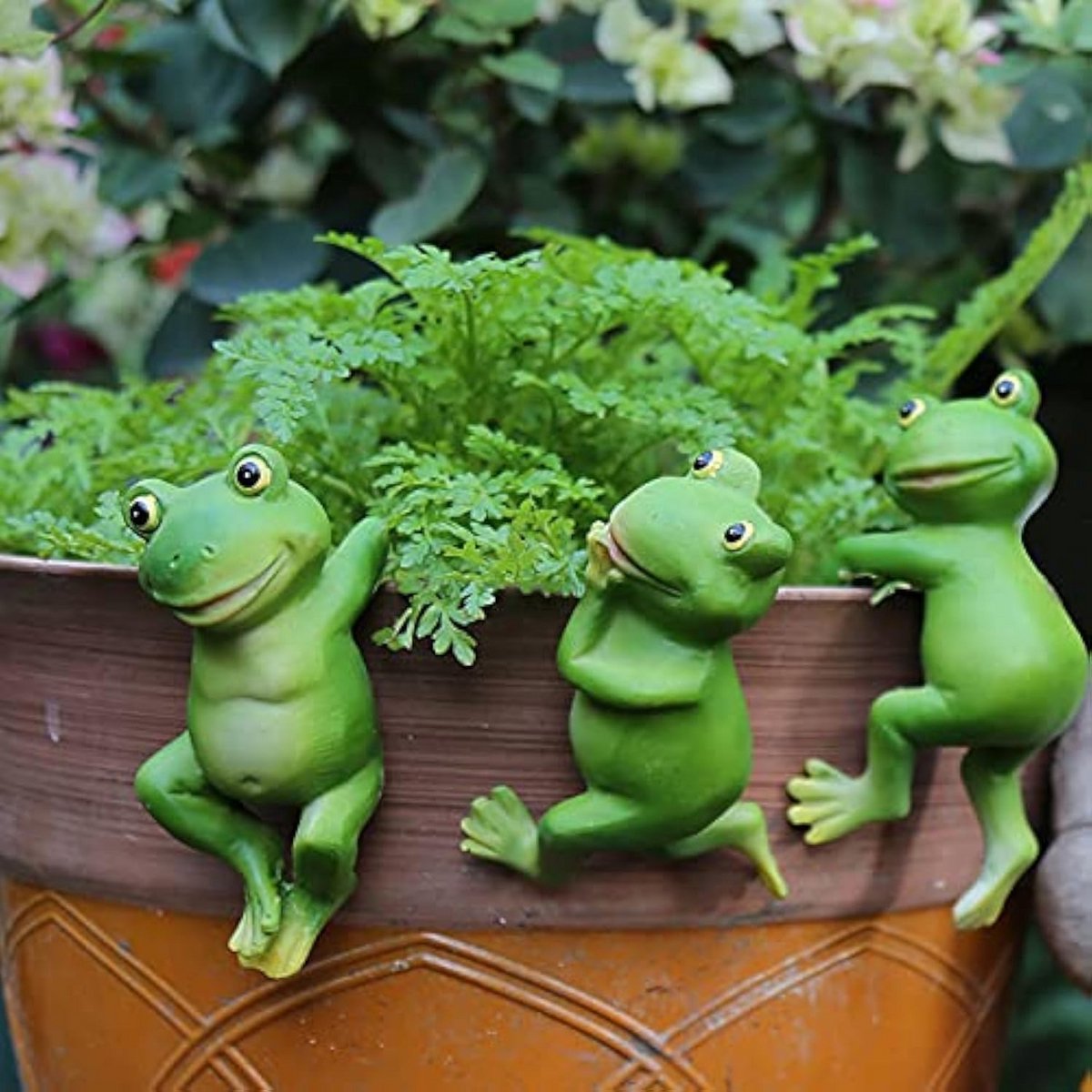 3 Stuks Schattige Hangende Kikkers voor Tuin en Vijverdecoratie