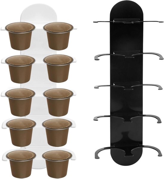 JINGLING Wandhouder voor koffiecapsules, verticale wandorganizer voor