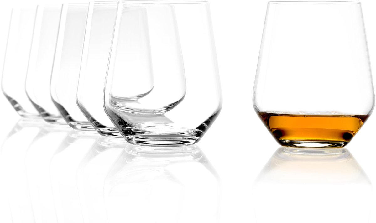 Unyqoos® Set van 6 elegante kristalglazen voor whisky met optimale aromaontplooiing
