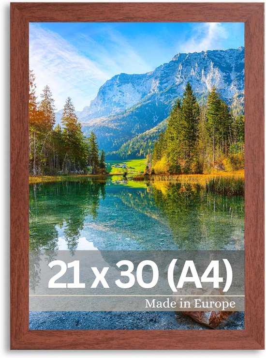 edihome, Fotolijst 50x70, van Hout met Acrylglas, voor Diploma’s, Certificaten, Posters en Foto’s, Wanddecoratie, Woonkamer of Kantoor (Zwart, 50x70