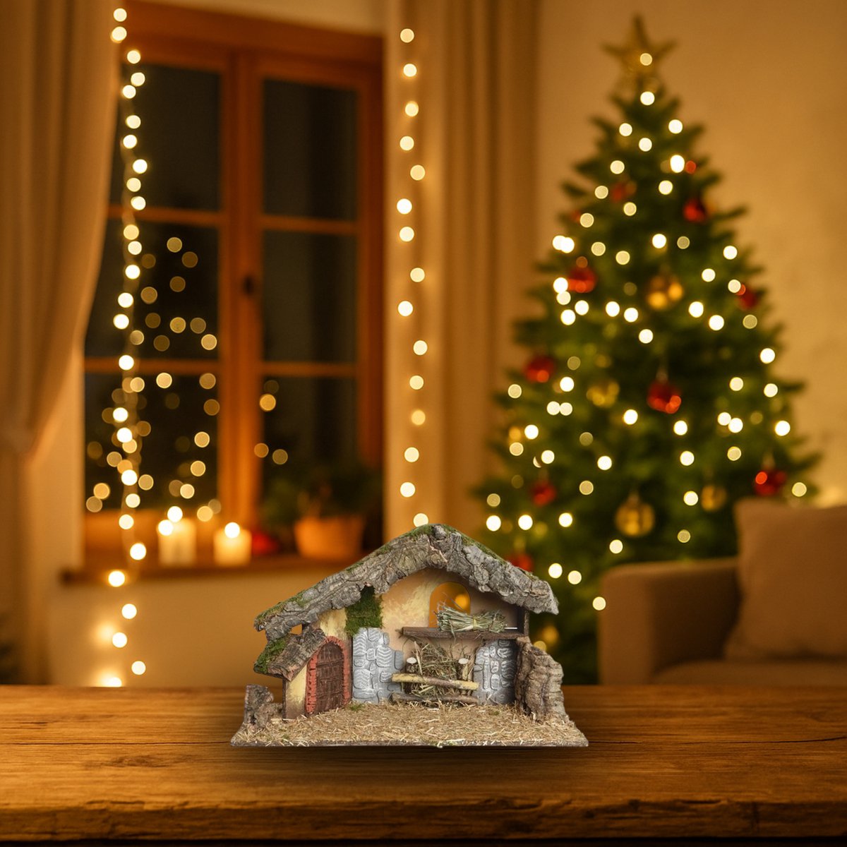 Mini kerststal Enzo - Kerststallen en kerstfiguren