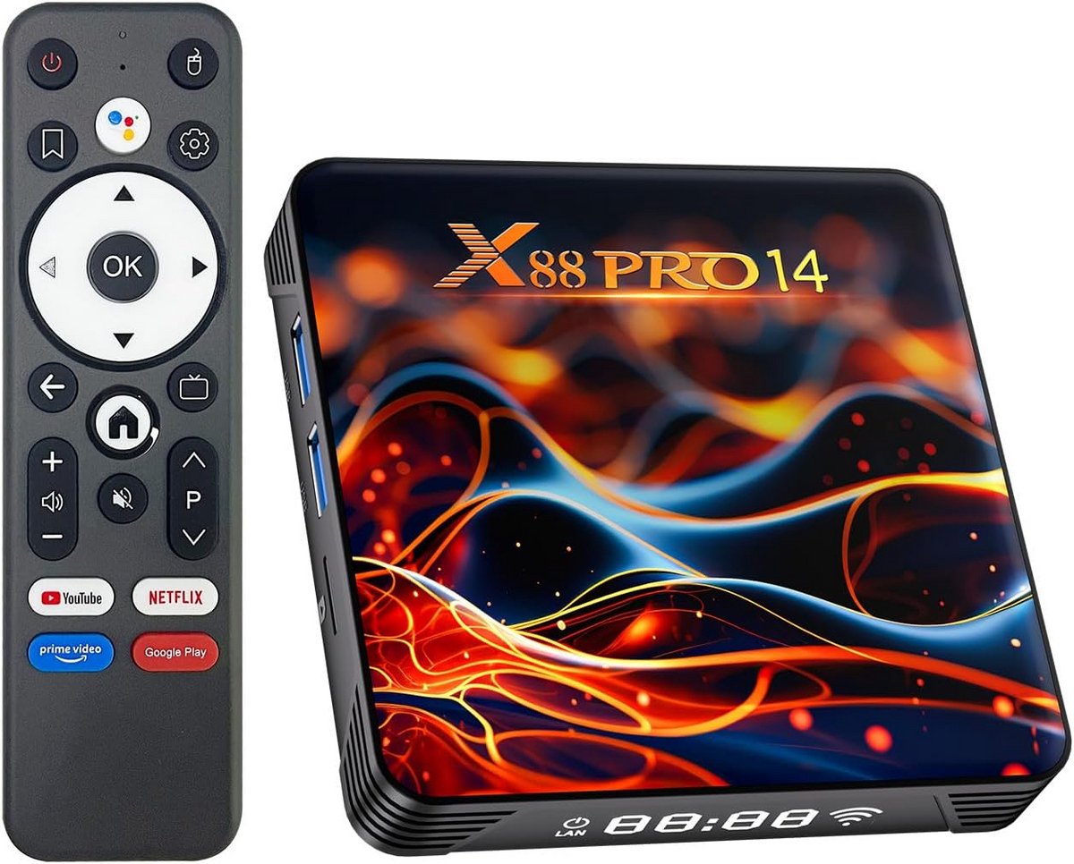 Android TV Box 2025 - 8K 14.0 2GB 32GB - Wi-Fi 6 - Bluetooth 5.0 - USB 3.0 - 10/100M - 3D HD - Smart TV Box