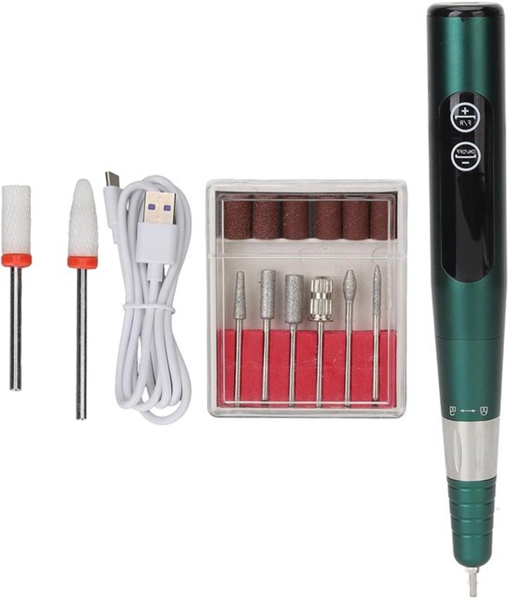 Oplaadbare elektrische nagelboormachine set voor acrylgel nagels - instelbare snelheidsregeling - salon gebruik