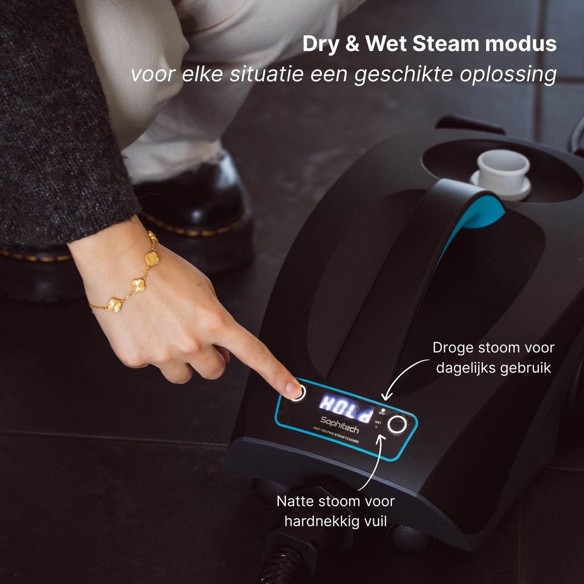 Sophitech Stoomreiniger - 30s Opwarmtijd - 2600W - 140°C Dieptereiniging - 4 Bar Krachtige Stoom - 2.5L Watertank - Tapijtreiniger en Handstomer voor Vloer, Bank en Badkamer - 20 Accessoires thumbnail 7