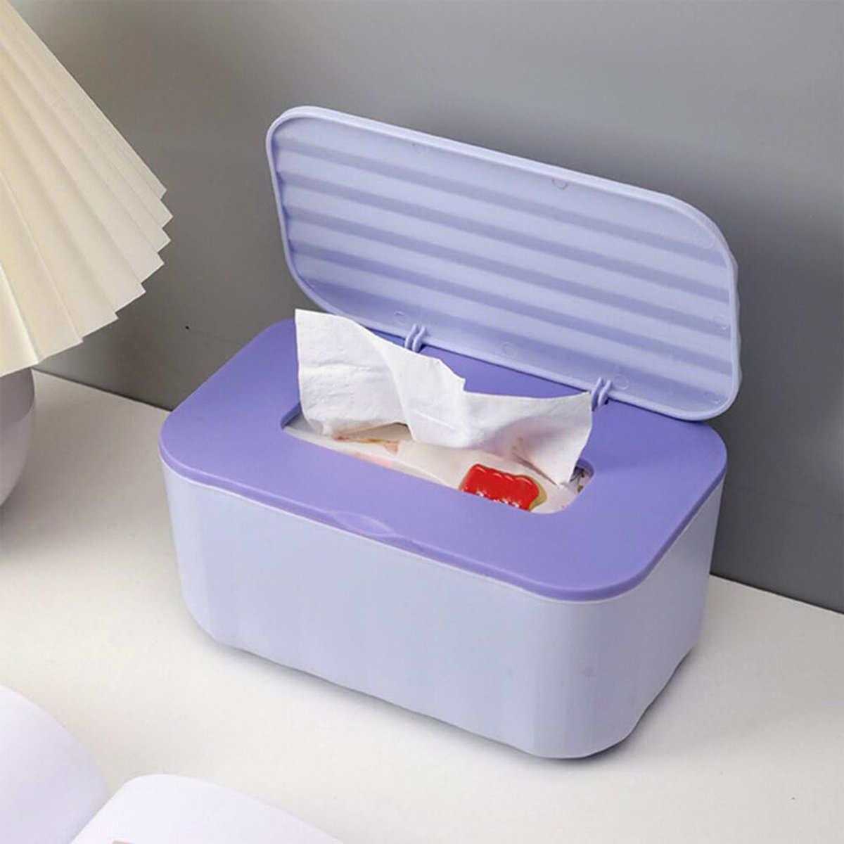 Multifunctionele tissueboxhoes - Stijlvolle tissue-organizer - Bureau tissuebox - Tissuebox - Tissuehouder - Tissuebox voor de badkamer - Tissue Box Holder - Paars - Geschikt voor gezichtstissues, keukenpapier en servetten — cadeau in Cadeau-ideeën - foto 4