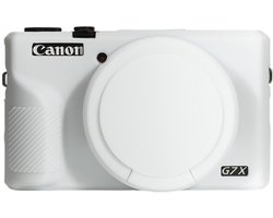Siliconen camerahoes - Beschermhoes - Camerabeschermingshoes - Compatibel met Canon G7X Mark III camera - Wit