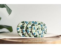Little Creations DIY mozaïek onderzetters set groen - creatieve hobby.