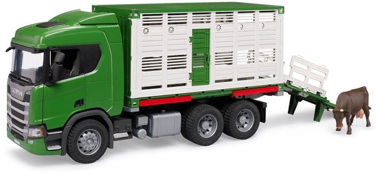 Bruder 03548 - Scania Super 560R Veetransportwagen met Koe