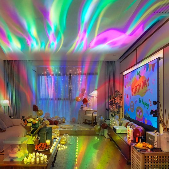 Noorderlicht Sterrenhemel Projectorlamp - Nachtlamp - Droomachtige 18 Kleuren - Multimodale sfeerlamp — afbeelding 2