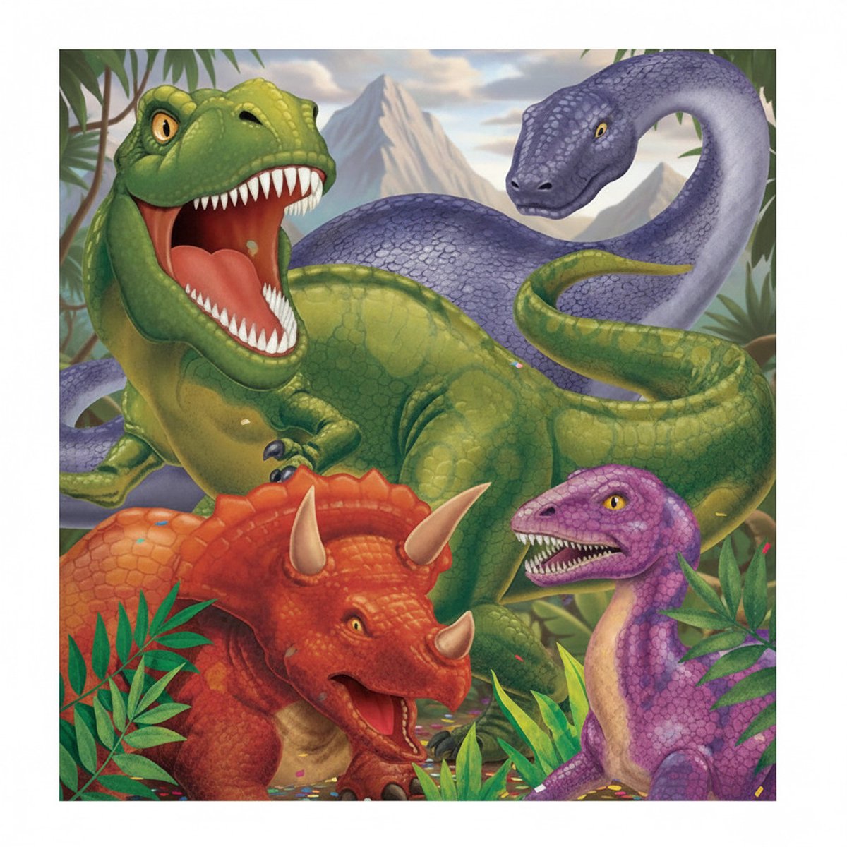 Dinosaurus servetten 16 stuks