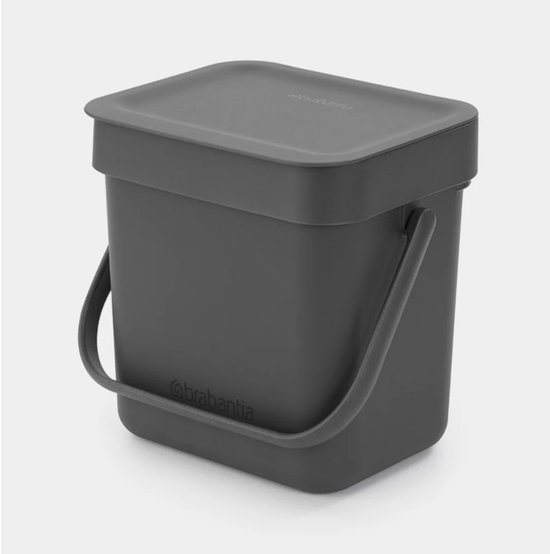 Brabantia Sort & Go bac à déchets 3 litres - Dark Grey