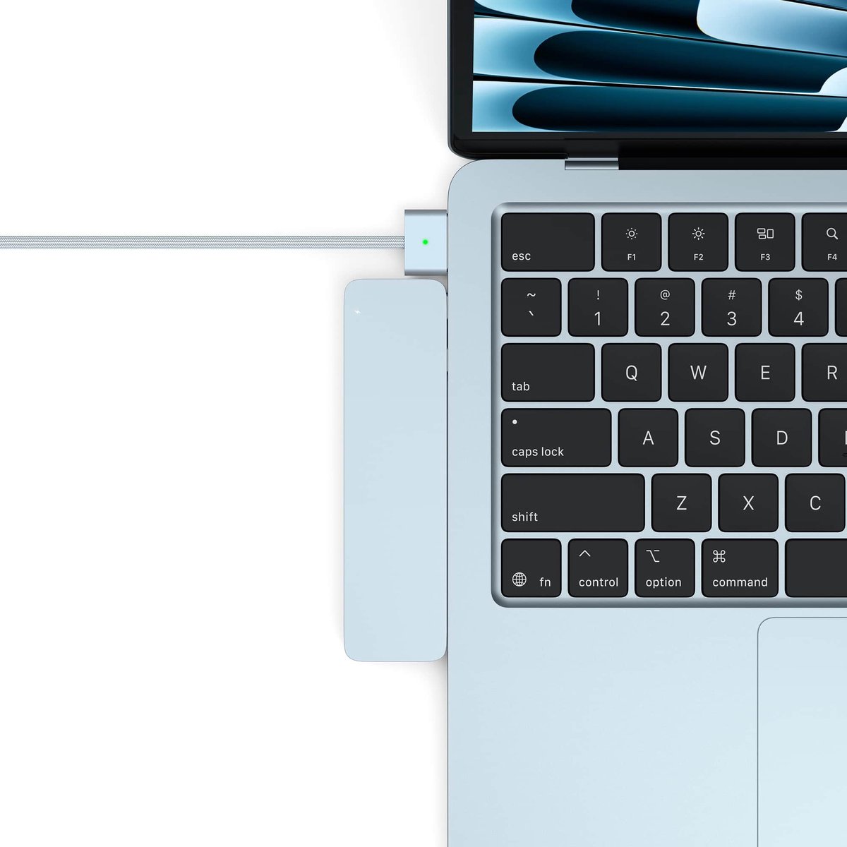 MacBook USB-C Hub Docking Station Thunderbolt 3/4/5, HDMI 4K60Hz, USB 3.0, SD/MicroSD lezer - Sky Blue - Afbeelding 2