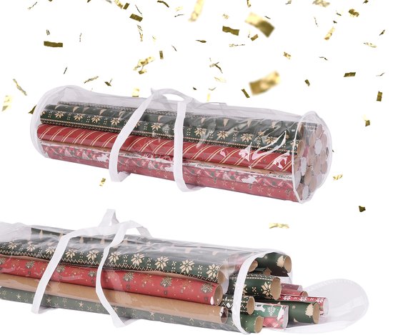 Boîtes de rangement Papier cadeau cadeau - lot de 2 - 79 x 22 cm