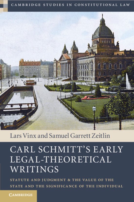 Cambridge Studies in Constitutional Law- Carl Schmitt's Earl ... - cover