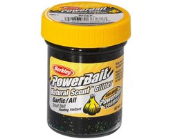 Berkley PowerBait Natural Glitter Trout Dough | 50g Garlic Black Glitter