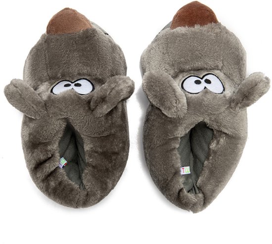 Berussa - Twigy Dames Pluche Pantoffels - Dames Sloffen – Pantoffels Dieren -Fibert Patroon 40/45