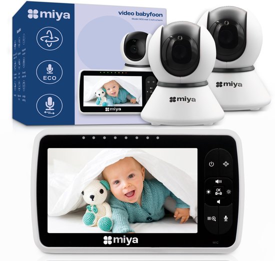 Miya M50 Babyfoon met 2 camera's - Babyfoon met camera - Op