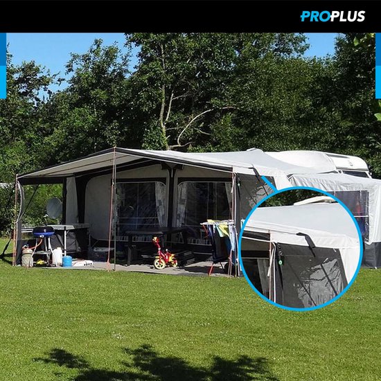 ProPlus Tentbeschermers voor stormband - universeel - klittenbandsluiting - set van 3 - zwart van ProPlus — afbeelding 4