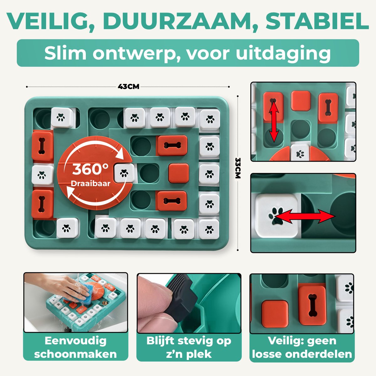 Vacht Vreugde Hondenpuzzel - Level 4 Intelligentie - Large thumbnail 5