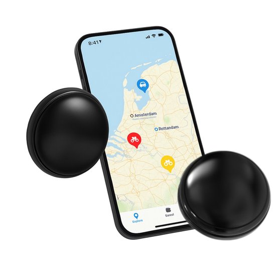 Oneproduct - GPS Tracker - Magnetische locatie tracker - Geschikt voor IOS en Android - Auto / Fiets / Motor - 2 stuks