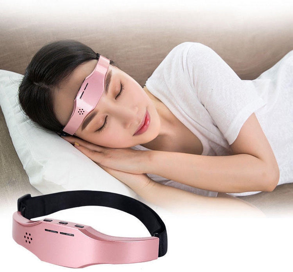 EMS Voorhoofd Acupressuur Massager Elektrische Puls Voorhoofd Massager Nieuwe Hoofd Massager Draagbare USB Oplaadbare Acupunctuurpunten Massager Apparaat Het Slapen