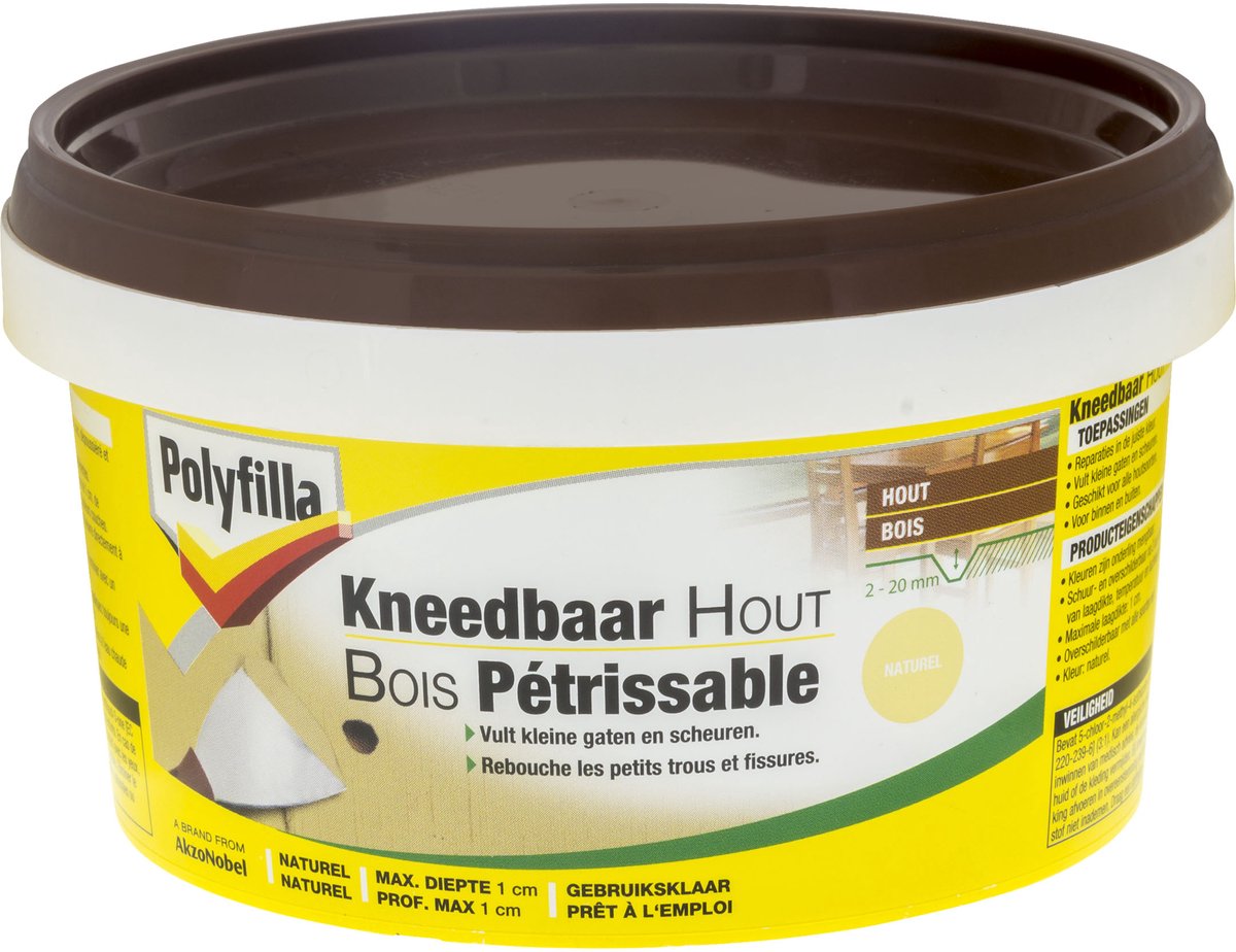 Polyfilla - Kneedbaar Hout - Naturel - Polyfilla - 500 G