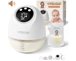 Twinky® Elektrische Borstkolf – Volledige Kolfset Incl. 5x Moedermelk Bewaarzakjes – Handsfree, Geluid- & pijnloos, BPA Vrij - Moedermelk Machine voor Baby’s
