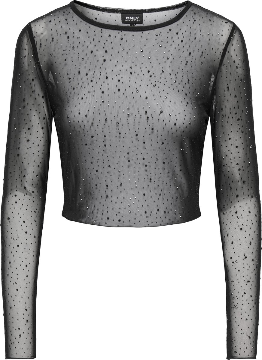 ONLY - OLMLOURA STONE MESH L/S O-NECK TOP JRS - Dames - Blouses