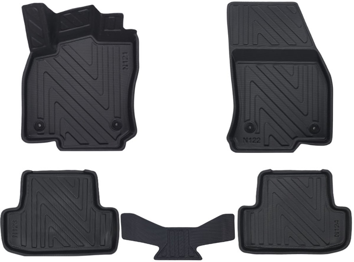 Rubbermatten Audi Q2 2016-heden (complete set) - Premium carbonlook