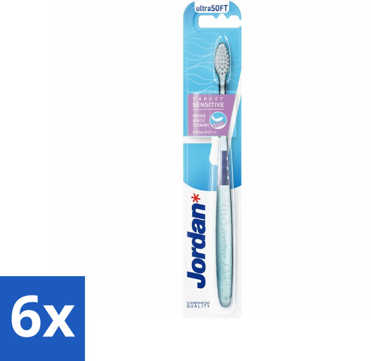 Jordan - Tandenborstel - Target Sensitive - Ultra Soft - Voordeelverpakking - 6 stuks