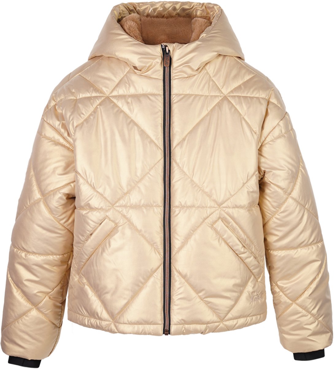 NoBell' - Buffer Short Hooded Jacket - Bruin - Maat 134-140