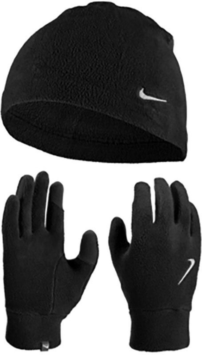 Nike Fleece Muts en Handschoenen Set Dames Zilver