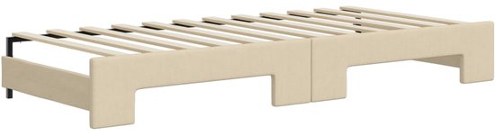 vidaXL-Slaapbank-met-onderschuifbed-en-lades-90x200-cm-stof-crèmekleur