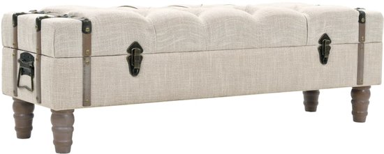 vidaXL Banc de rangement 111x34x37 cm bois massif et acier