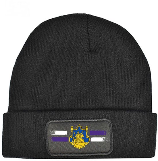 Muts Anderlecht - Comfortabele Wintermuts Zwart - Stadsembleem