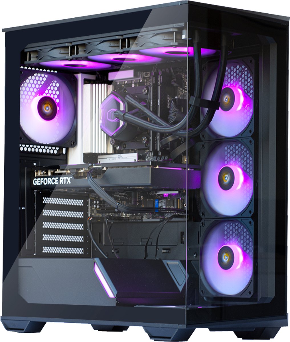 AMD Ryzen 7 8700 High-End Game PC Waterkoeling - Nvidia GeForce RTX5060Ti 8GB - 32GB DDR5 – 2TB SSD - WiFi 6E/Bluetooth 5.3/LAN 2.5Gbps - Gamer C3 Black RGB
