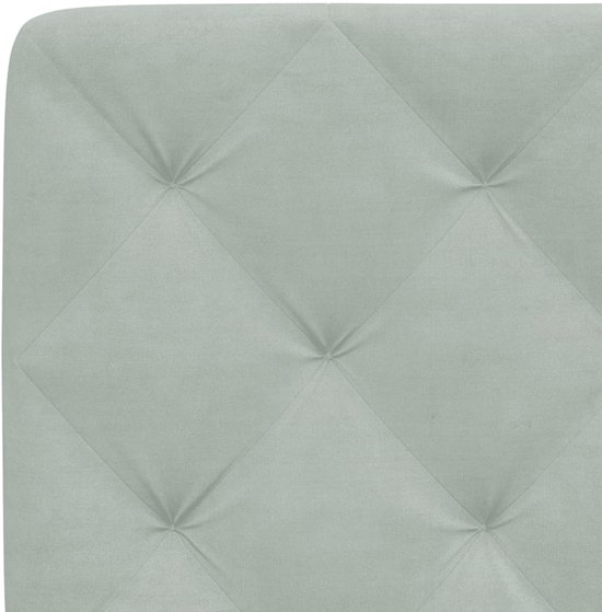 vidaXL - Coussin tête de lit - 90 - cm - velours - gris clair