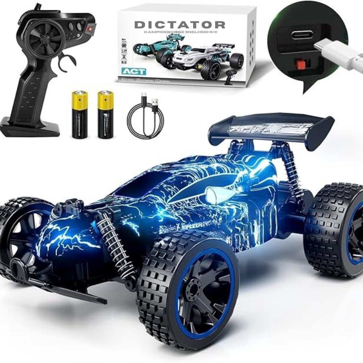 MMP® Elektrische Auto voor Kinderen Accu - Elektrische Auto - Elektrische Kinderauto - Lichtblauw - 15cm x 23cm x 9cm