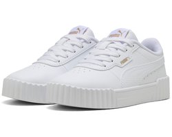 PUMA Carina 3.0 PS Meisjes Sneakers - PUMA White-PUMA Gold