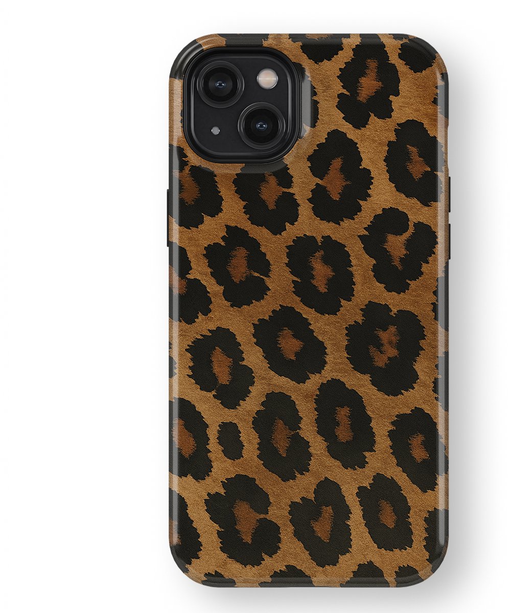 DripCase Luipaard Hoesje geschikt voor iPhone 14 Plus | Backcover met Mag | Hoesje met Dierenprint geschikt voor iPhone 14 Plus Leopard Dark