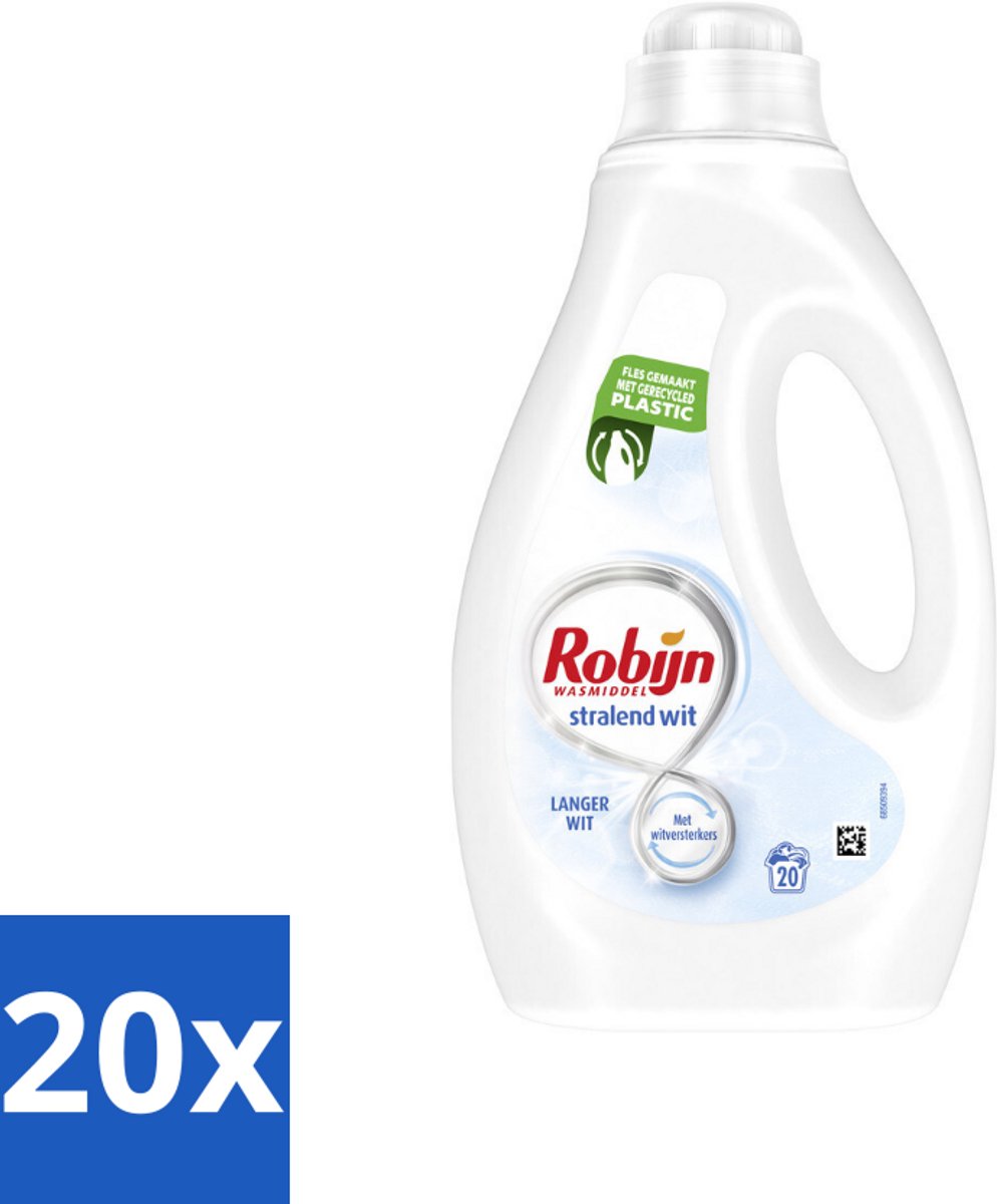Robijn - Stralend Wit - Vloeibaar Wasmiddel - 20 Wasbeurten - Bulkverpakking - 20 stuks