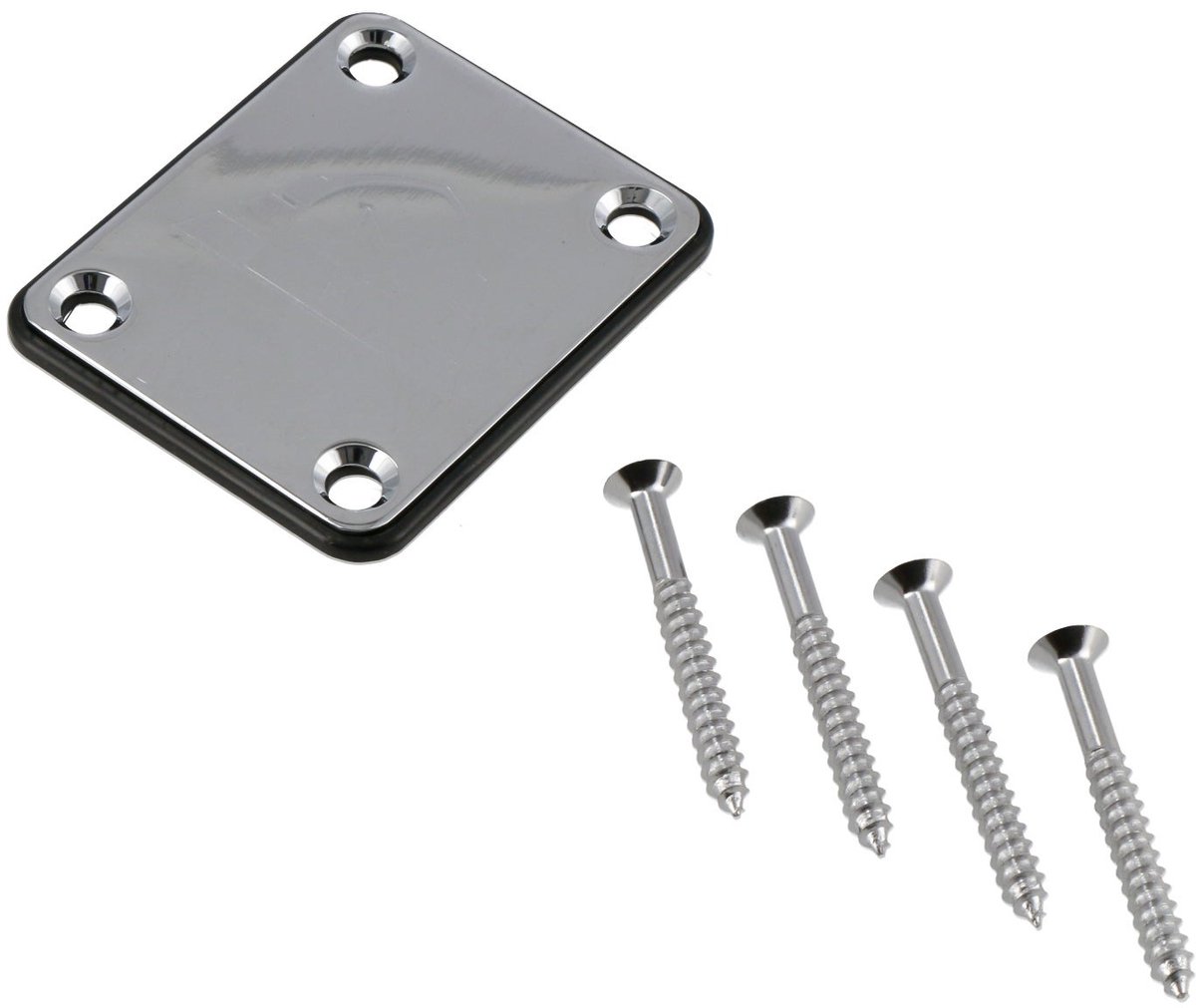 Neck plate voor gitaar chrome Fazley 10706