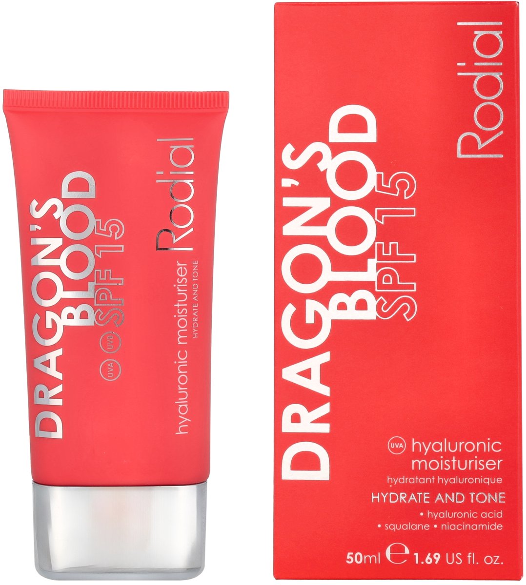 Rodial Dragons Blood Hyaluronic Moisturiser SPF15 50 ml - Hydrate And Tone