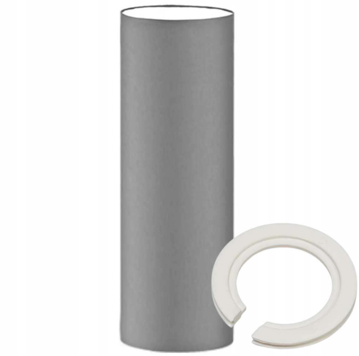 Stijlvolle Grijze Lampenkap Tuba E27/E14 - 15x35cm