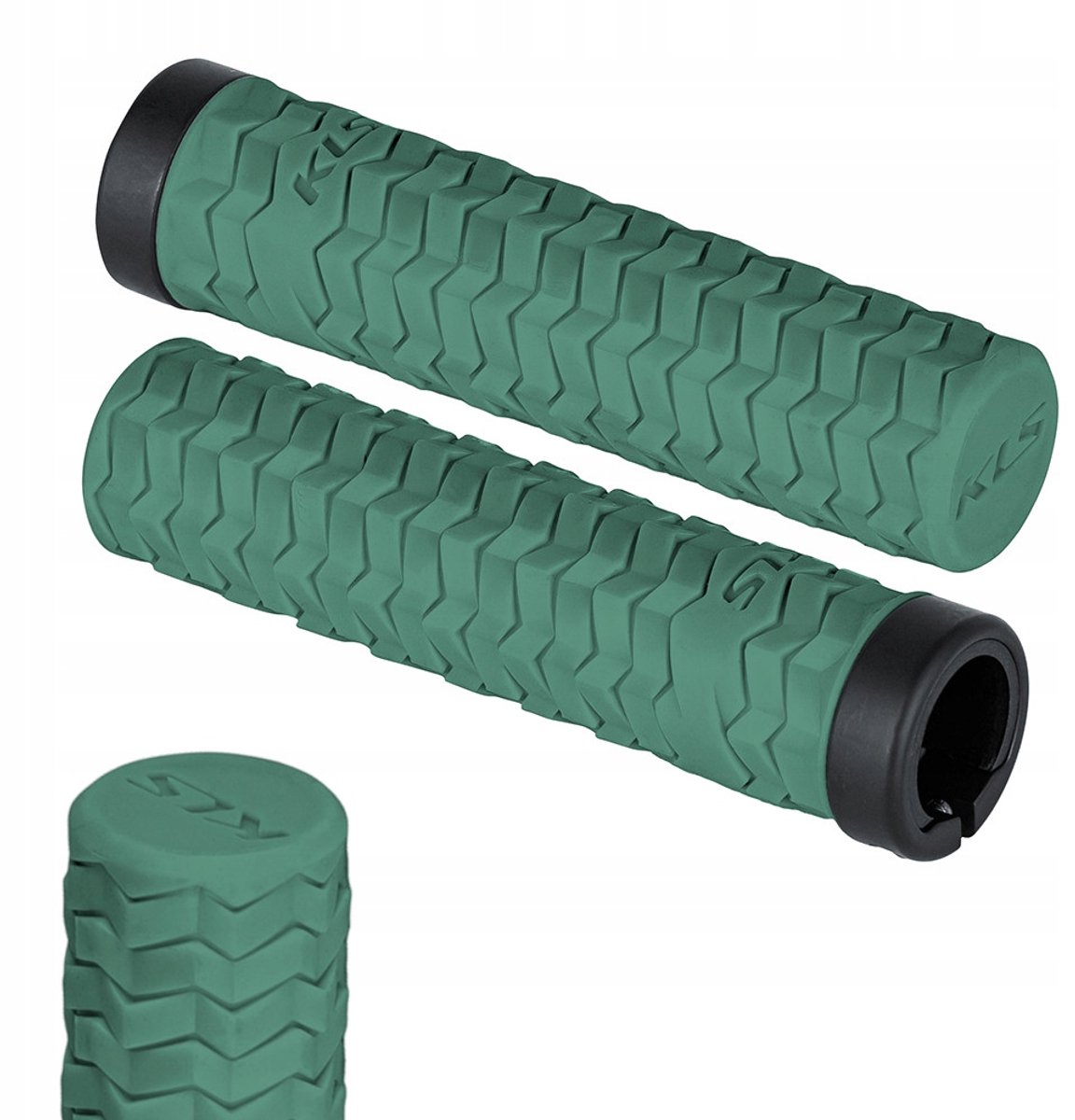 Merkloze Fietshandvatten Lock-On, 135mm, Groen