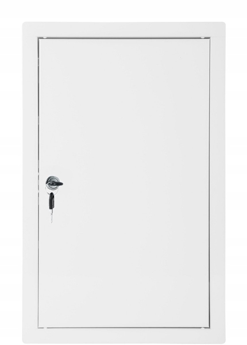 Witte Metalen Revisiedeurtjes met Sleutel 25x40 cm